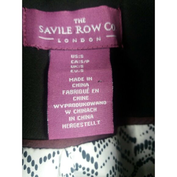 Savile Row London Black Blazer Womens Size Small Soft Polyester Jacket - Picture 4 of 9